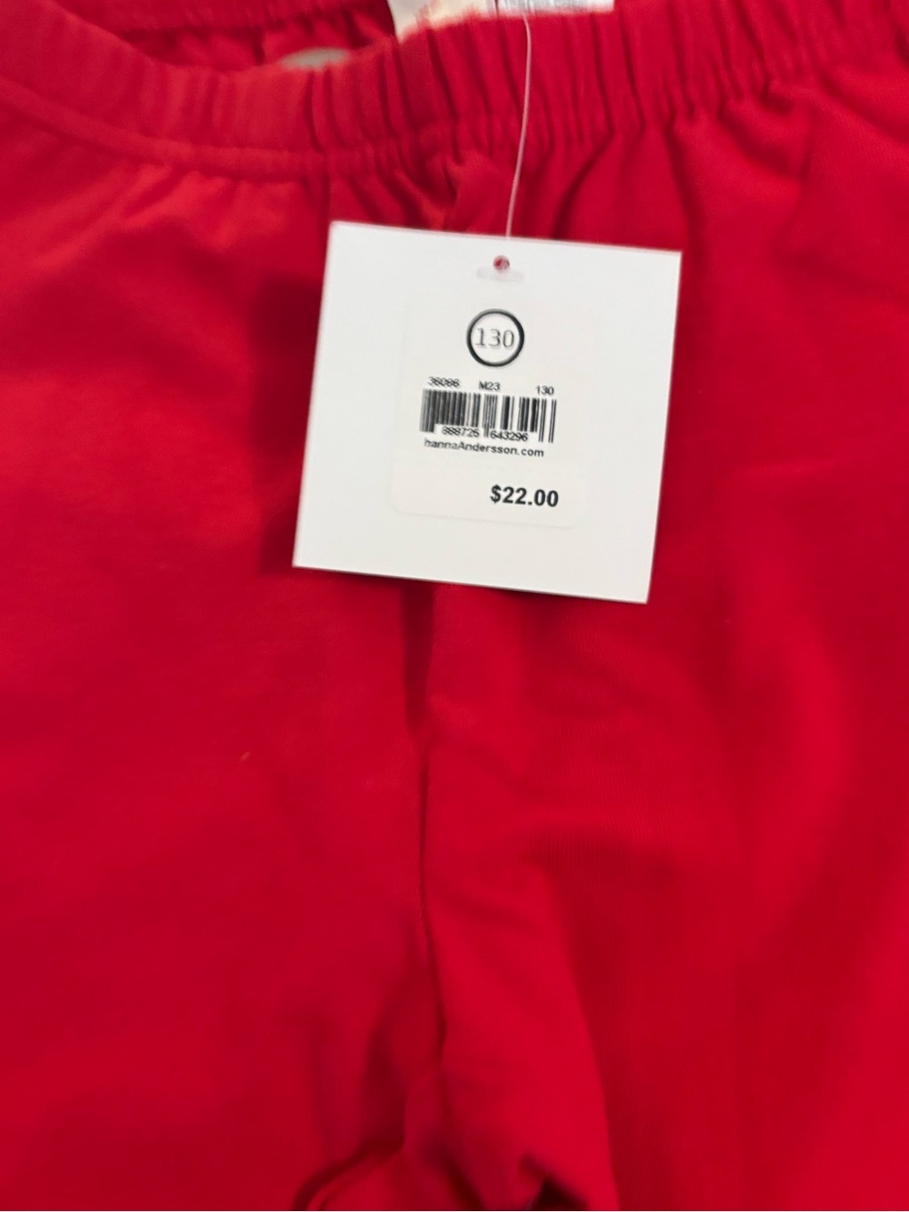 Hanna Andersson NWT red classic leggings size 130 or 8 - Picture 3 of 6
